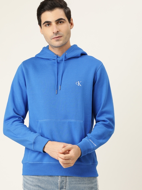 

Calvin Klein Jeans Men Blue Solid Hooded Sweatshirt