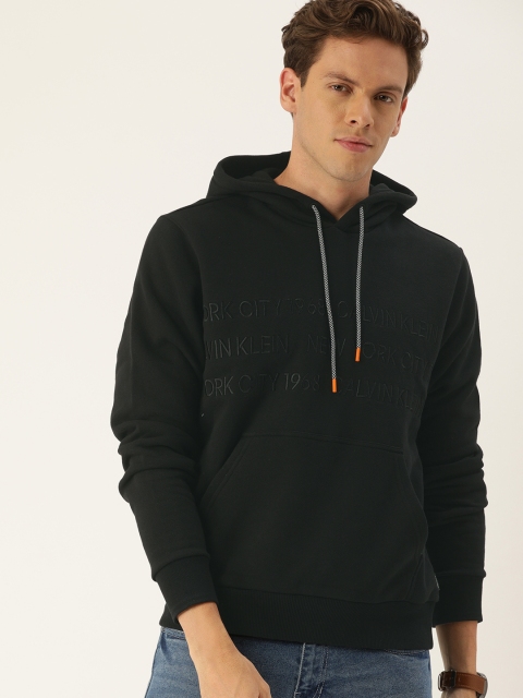 

Calvin Klein Jeans Men Black Embroidered Hooded Sweatshirt