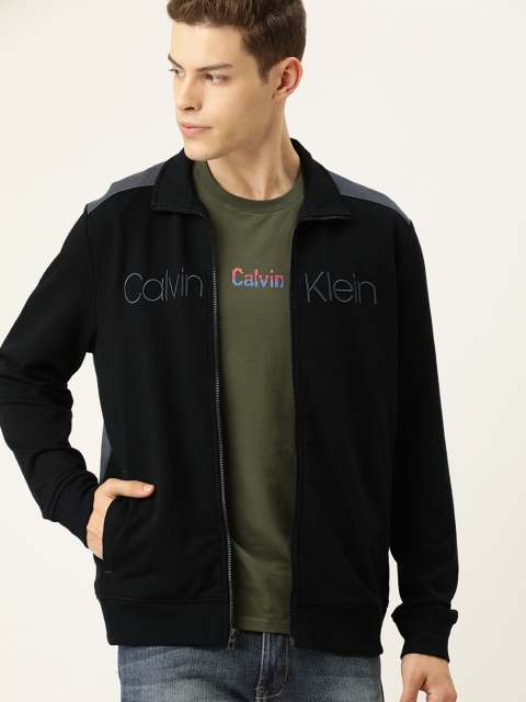 

Calvin Klein Jeans Men Black & Grey Brans Logo Printed Sweatshirt
