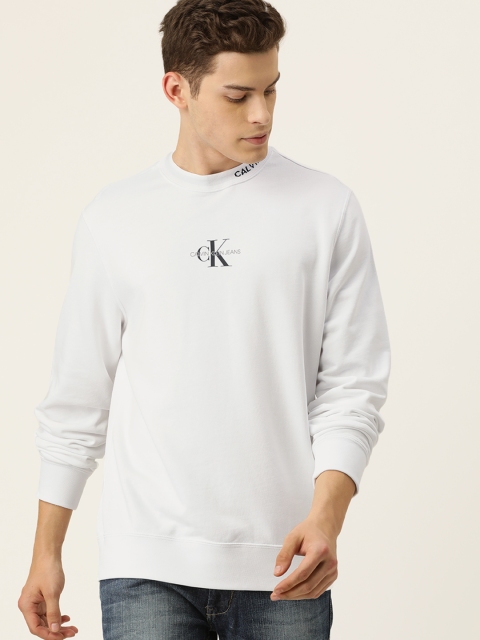 

Calvin Klein Jeans Men White Solid Pullover Sweatshirt