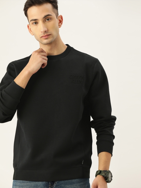 

Calvin Klein Jeans Men Black Solid Sweatshirt