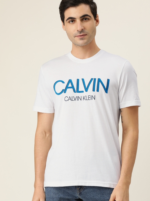 

Calvin Klein Jeans Men White Printed Round Neck T-shirt
