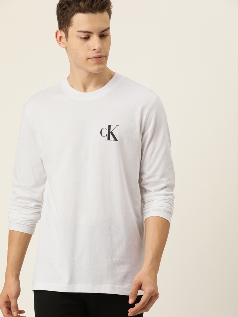 

Calvin Klein Jeans Men White Printed Round Neck T-shirt