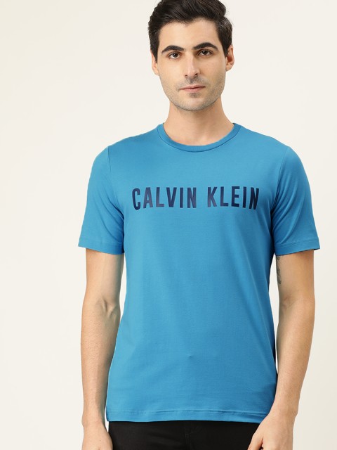 

Calvin Klein Jeans Men Blue Printed Round Neck T-shirt