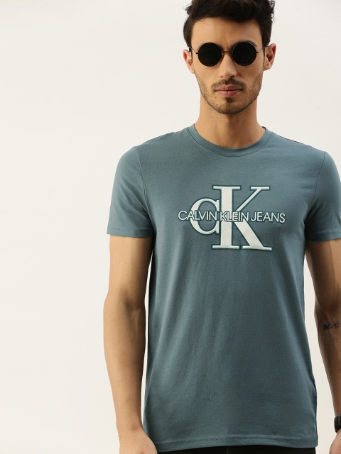 

Calvin Klein Jeans Men Blue Printed Round Neck T-shirt