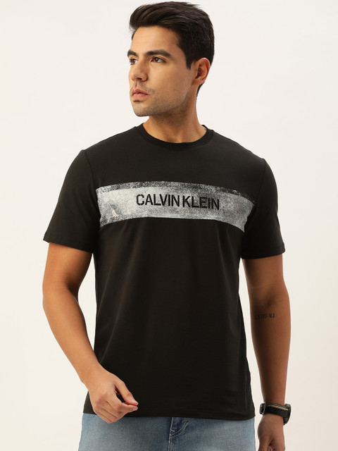 

Calvin Klein Jeans Men Black Printed Round Neck T-shirt
