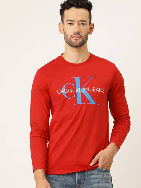 

Calvin Klein Jeans Men Red Printed Round Neck T-shirt