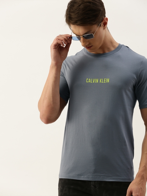 

Calvin Klein Jeans Men Grey Printed Round Neck T-shirt