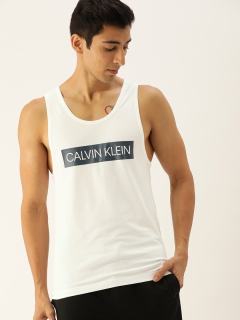 

Calvin Klein Jeans Men White Printed Round Neck T-shirt