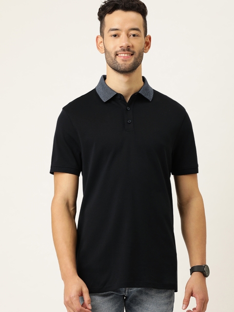 

Calvin Klein Jeans Men Black Solid Polo Collar T-shirt