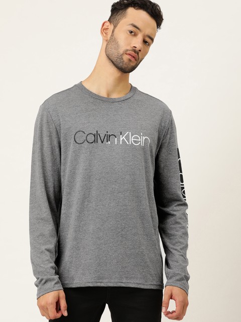 

Calvin Klein Jeans Men Grey Printed Round Neck T-shirt