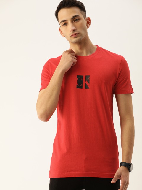 

Calvin Klein Jeans Men Red Printed Round Neck T-shirt
