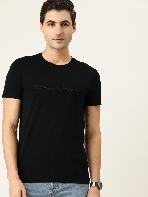 

Calvin Klein Jeans Men Black Solid Round Neck T-shirt