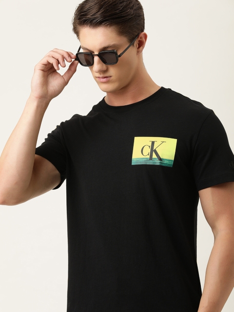 

Calvin Klein Jeans Men Black Printed Round Neck T-shirt