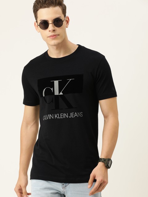 

Calvin Klein Jeans Men Black Printed Round Neck T-shirt