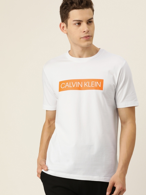 

Calvin Klein Jeans Men White Printed Round Neck T-shirt