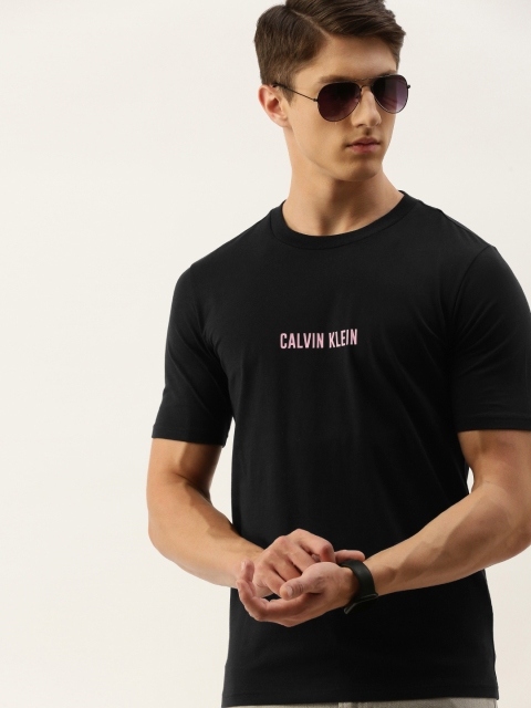 

Calvin Klein Jeans Men Black Solid Round Neck T-shirt