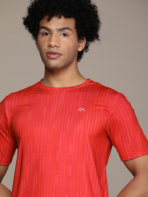 

Calvin Klein Jeans Men Red Brand Logo Printed T-shirt
