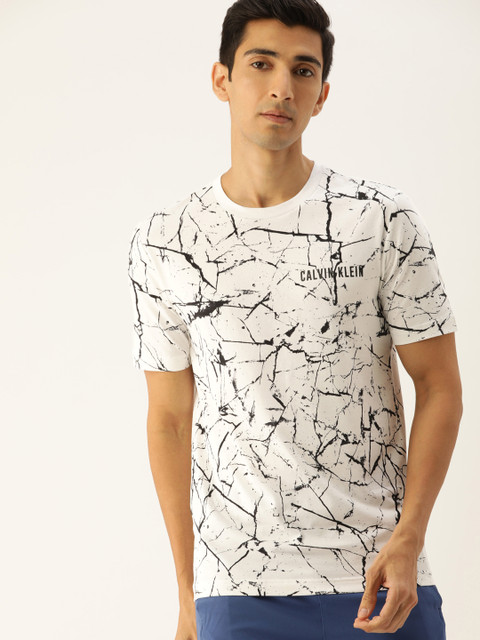 

Calvin Klein Jeans Men White Printed Round Neck T-shirt