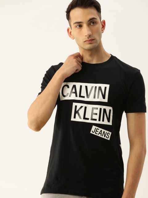 

Calvin Klein Jeans Men Black Printed Round Neck T-shirt