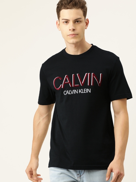 

Calvin Klein Jeans Men Black Solid Round Neck T-shirt