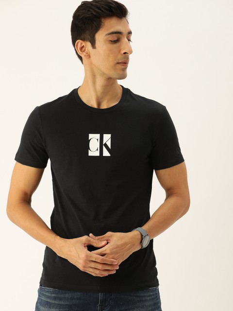 

Calvin Klein Jeans Men Black Printed Round Neck T-shirt