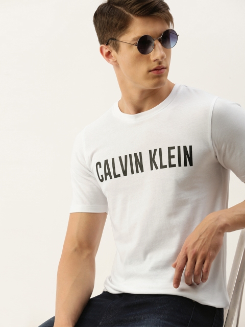 

Calvin Klein Jeans Men White Printed Round Neck T-shirt