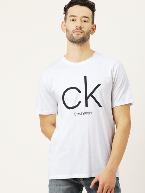 

Calvin Klein Jeans Men White Printed Round Neck T-shirt