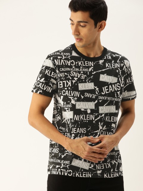 

Calvin Klein Jeans Men Black Printed Round Neck T-shirt