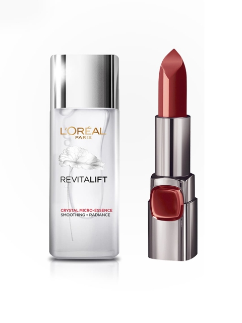 

LOreal Set Of Revitalift Crystal Micro Serum & Lipstick, White