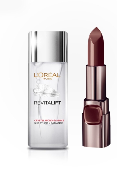 

LOreal Set Of Revitalift Crystal Micro Serum & Lipstick, White