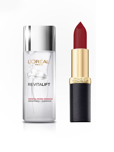 

LOreal Set Of Revitalift Crystal Micro Serum & Lipstick, White