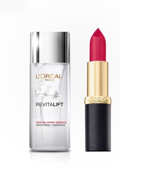 

LOreal Set Of Revitalift Crystal Micro Serum & Lipstick, White