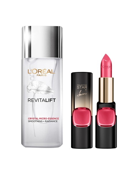

LOreal Set Of Revitalift Crystal Micro Serum & Lipstick, White