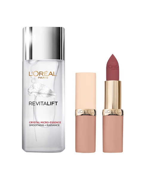 

LOreal Set Of Revitalift Crystal Micro Serum & Lipstick, White