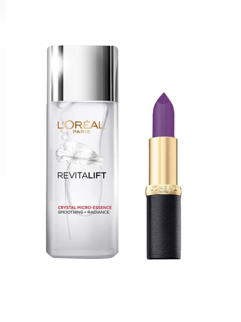 

LOreal Set of Micro-Essence Serum & Matte Lipstick, White