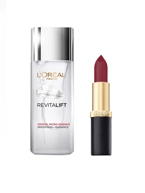 

LOreal Set of Micro-Essence Serum & Matte Lipstick, White