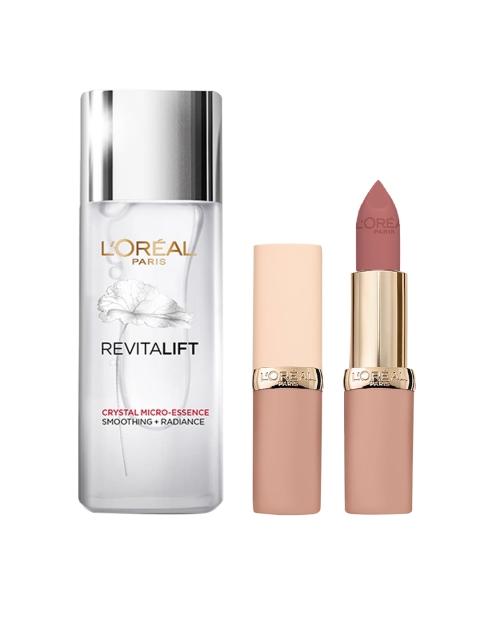 

LOreal Set of Micro-Essence Serum & Matte Lipstick, White