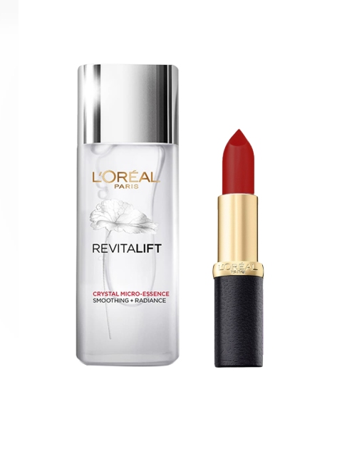 

LOreal Set of Micro-Essence Serum & Matte Lipstick, White