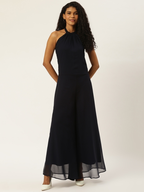 

Trend Arrest Women Navy Blue Halter Neck Solid Basic Jumpsuit
