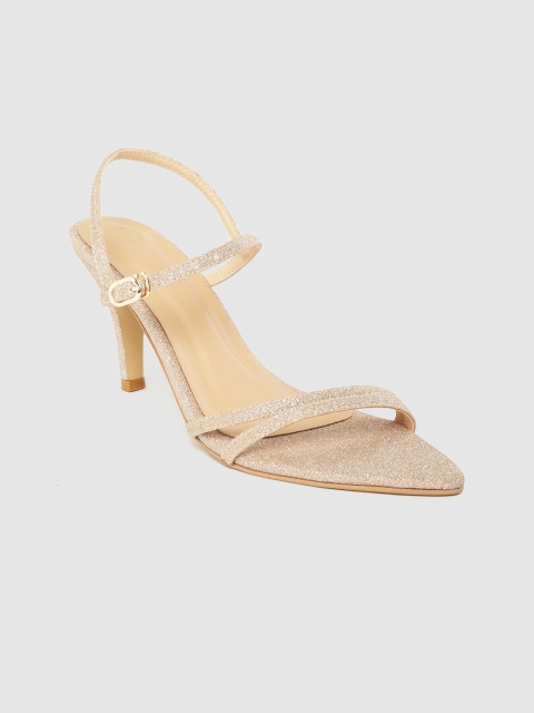 

20Dresses Women Gold-Toned Shimmer Slim Heels