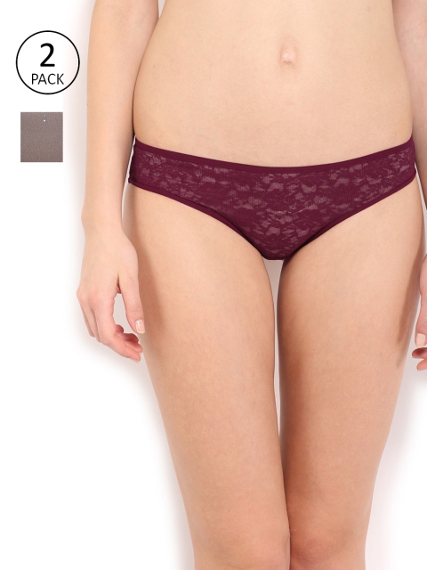 

Amante Women Pack of 2 Bikini Briefs, Charcoal