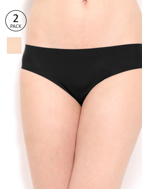 

Amante Women Pack of 2 Solid Seamless Briefs, Nude