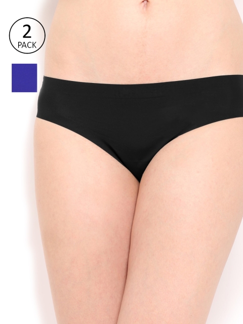 

Amante Women Pack of 2 Solid Briefs, Black