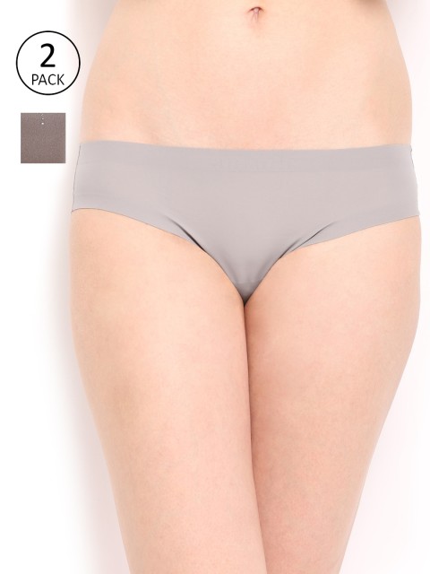 

Amante Women Pack of 2 Grey Solid Briefs