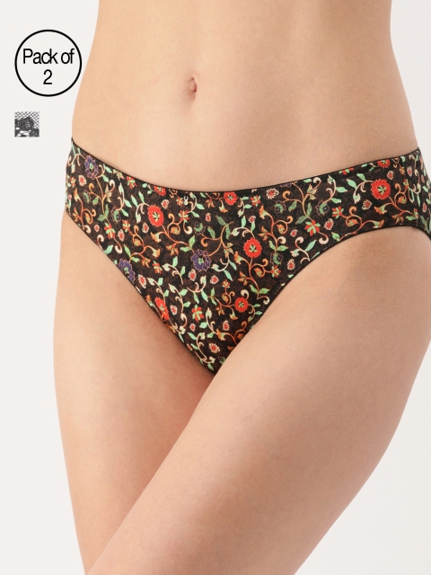 

Amante Women Pack of 2 Floral Bikini Briefs, Red