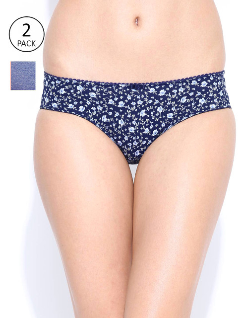 

Amante Women Pack of 2 Briefs, Navy blue