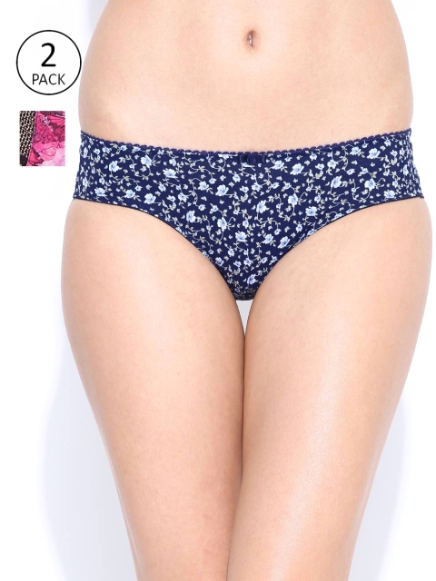 

Amante Women Pack of 2 Floral Print Briefs, Pink