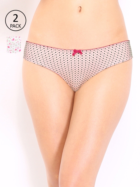 

Amante Women Pack of 2 Printed Briefs, White