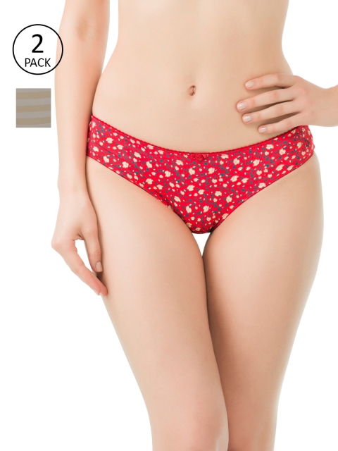 

Amante Women Pack of 2 Bikini Briefs, Red